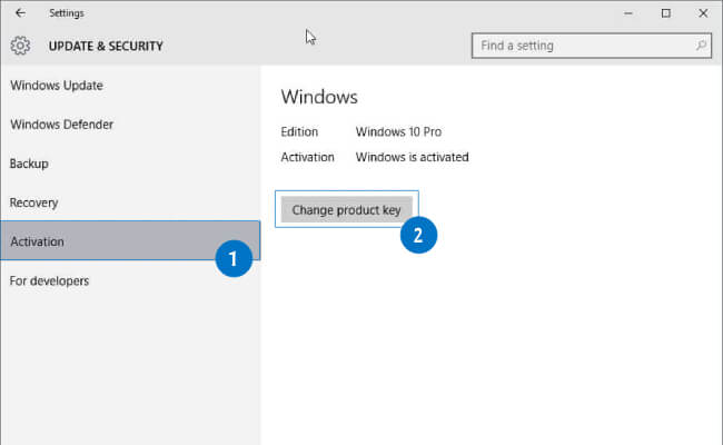 Activation Windows10