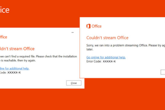Couldn't Stream Office during installation or uninstallation