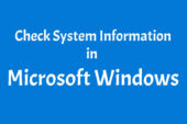 Check System Information in Windows