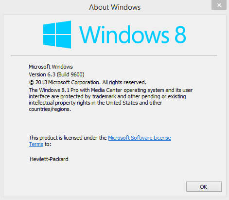 Windows 8.1 & 8 Operating System Information