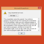 Sorry, Powerpoint can’t read file or Presentation cannot be opened