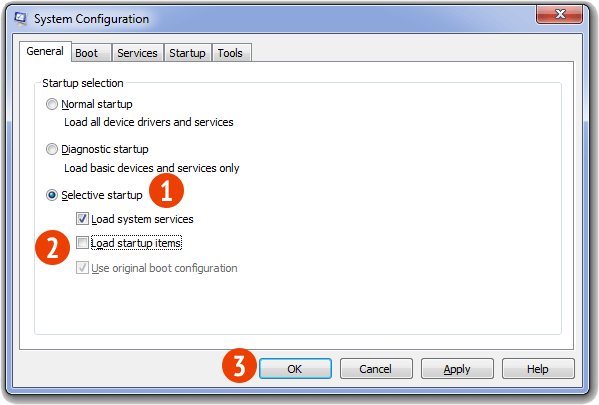 System Configuration Windows 7