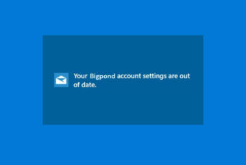 Your Bigpond account settings are out of date