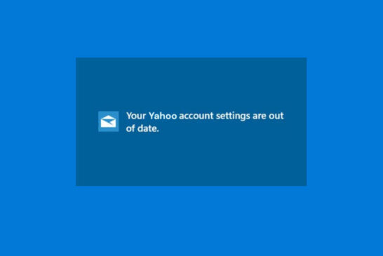 Your Yahoo account settings are out of date
