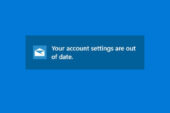 Your account settings are out of date in Mail or Calendar for Windows 10