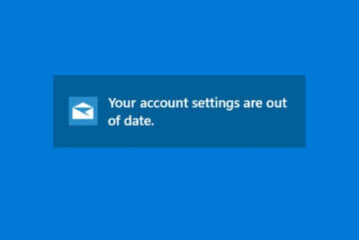 Your account settings are out of date in Mail or Calendar for Windows 10